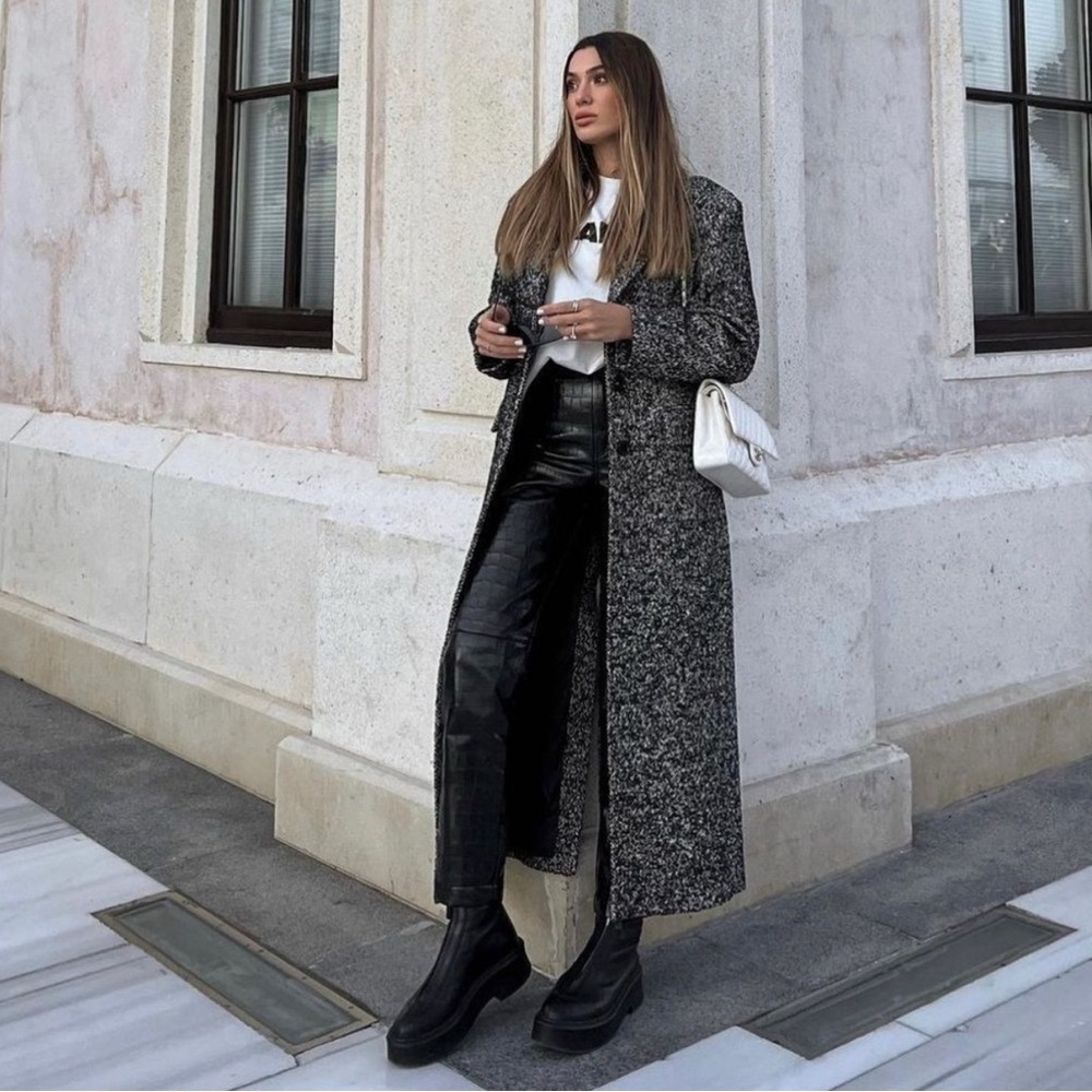 Mango x Pernille Wool Blend Flecked Limited Coat New - Picture 6 of 13